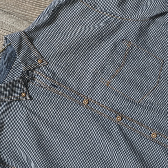 BOGO!! Britches Button Down Gingham Shirt L - Picture 2 of 6
